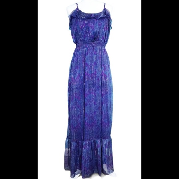 EXPRESS CHIFFON MAXI DRESS - Picture 2 of 14